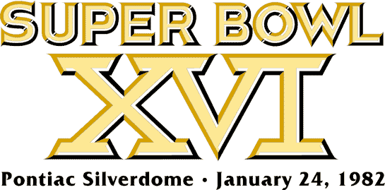 Super Bowl XVI Logo vinyl decal